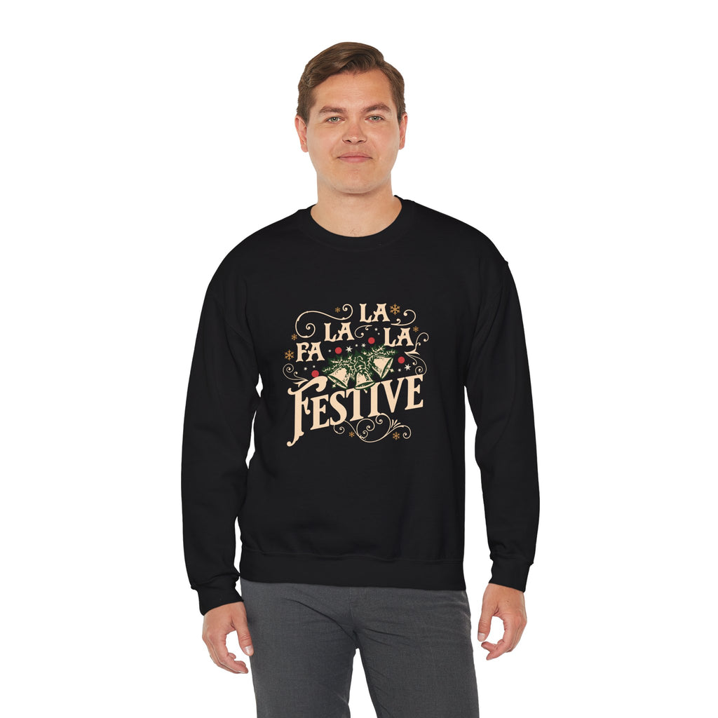 Christmas Sweatshirt |Fa La La La Festive Holiday Style Bells