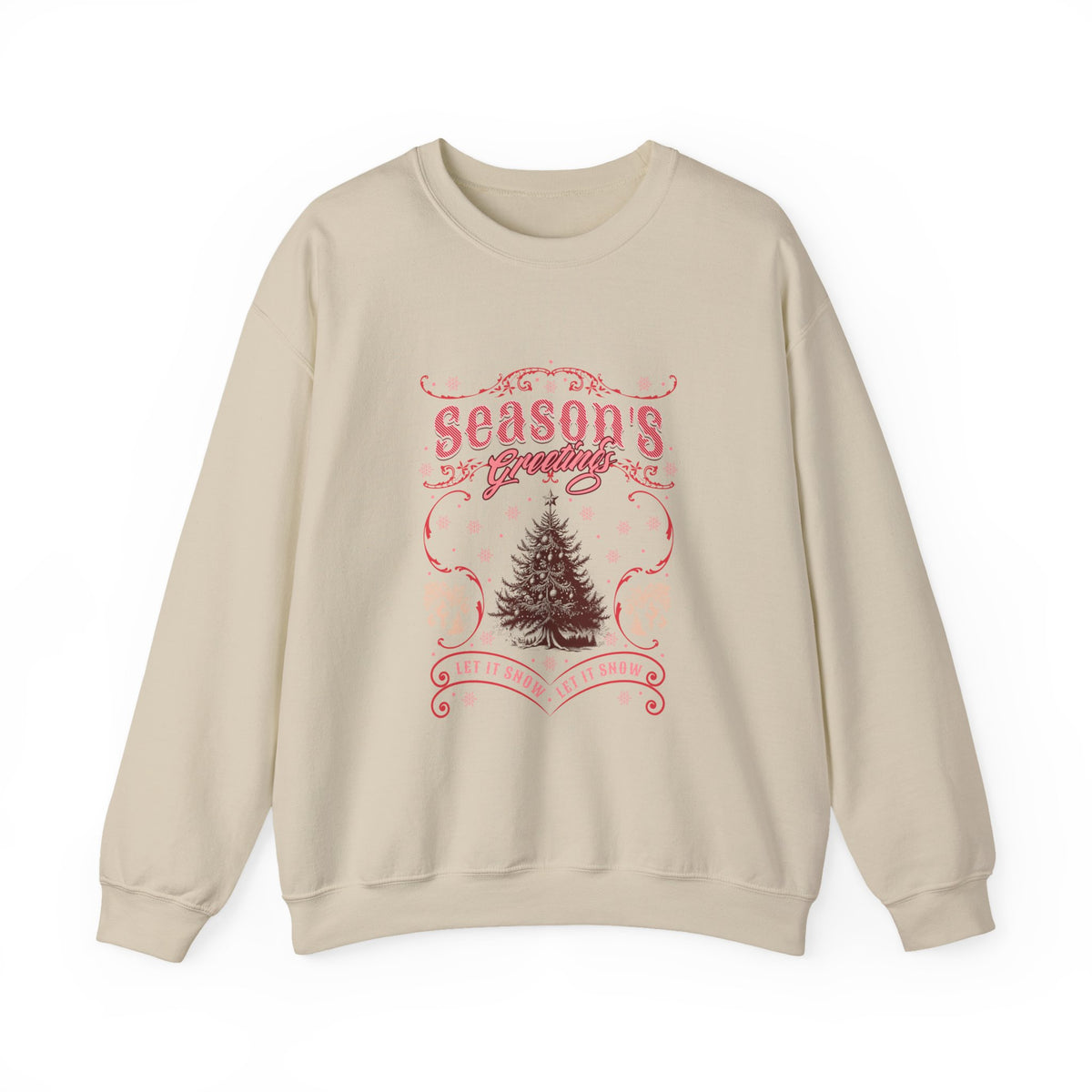 Holiday Sweatshirt Coquette Style | Season's Greetings Vintage Christmas Tree Crewneck
