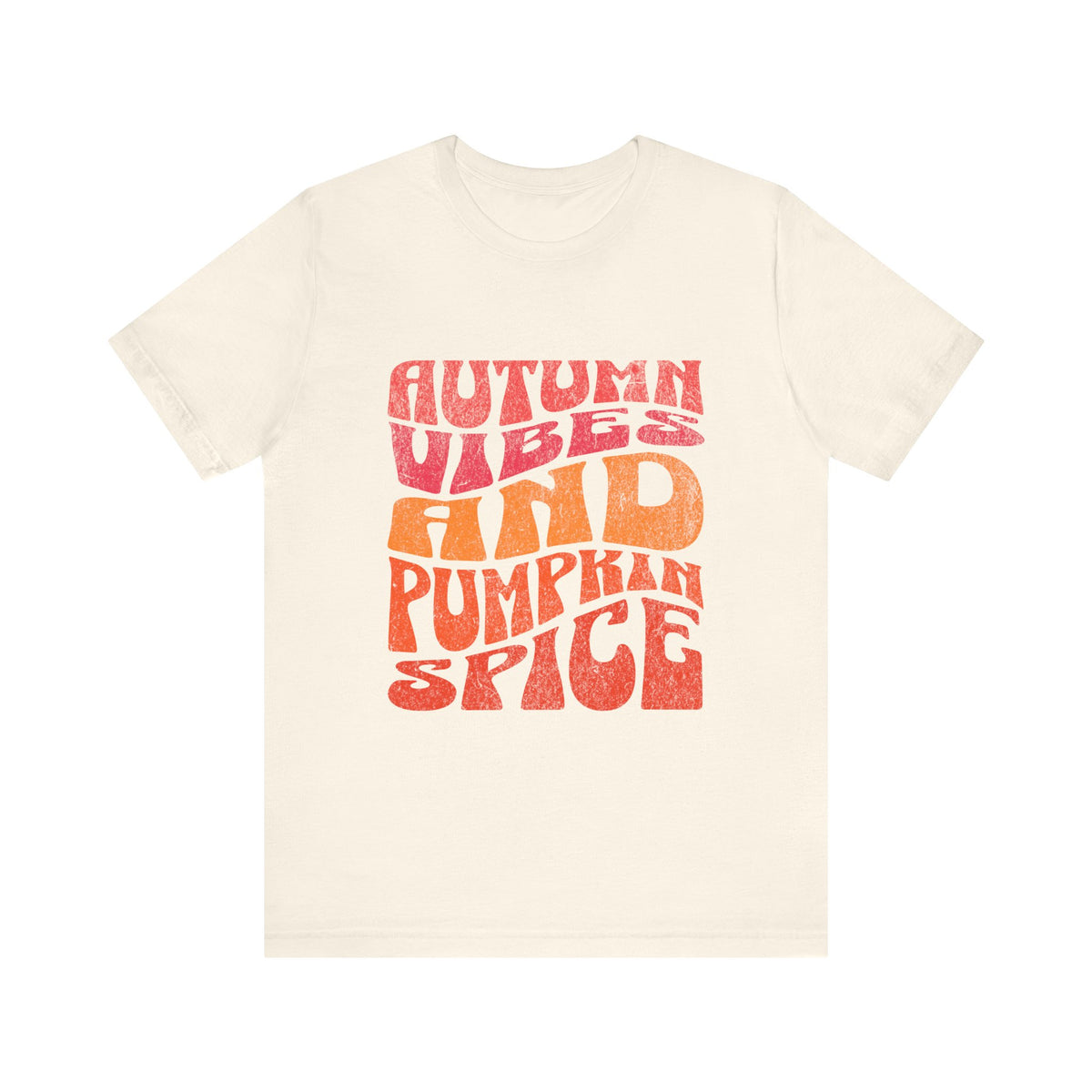 Autumn Vibes and Pumpkin Spice T-Shirt | Fall Typography Tee