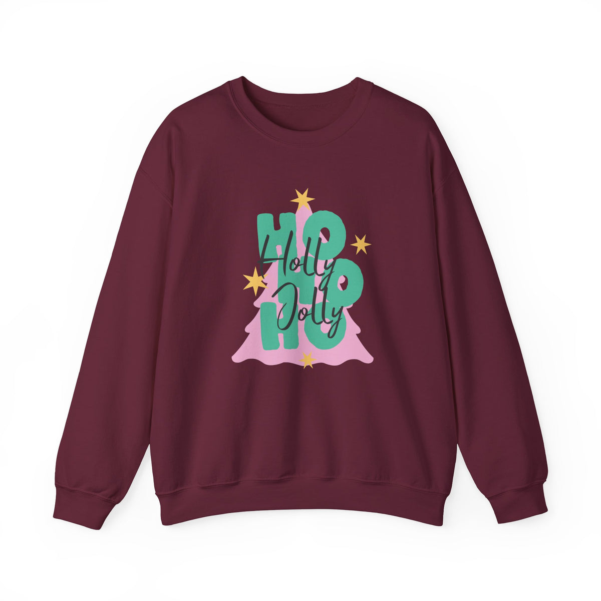 Holiday Christmas Sweatshirt| Ho Ho Ho Holly Jolly Tree Crewneck