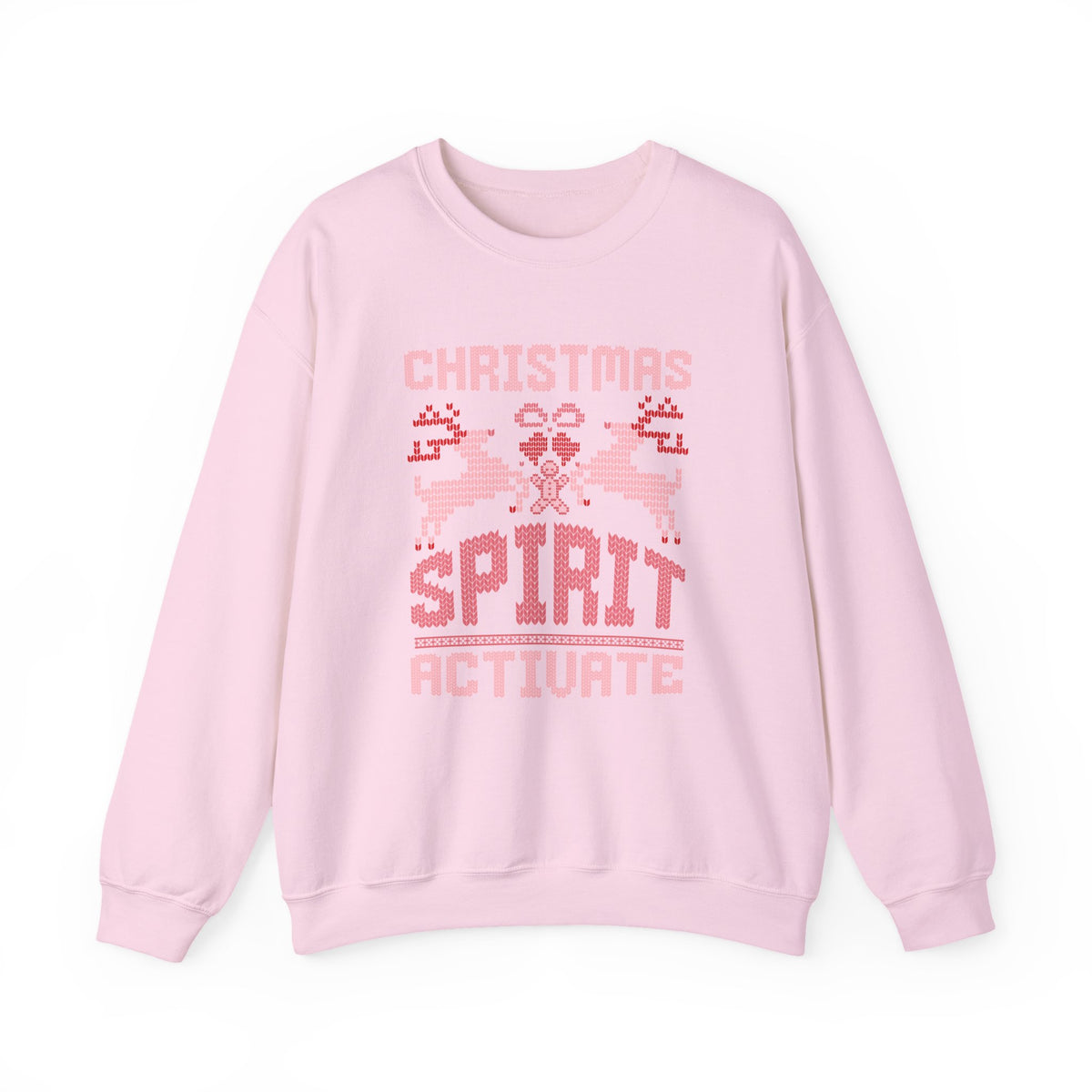 Christmas Sweatshirt Retro Pixel Reindeer Design | Christmas Spirit Activate Crewneck